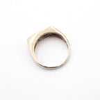 14k Two Tone Gold 0.42ctw Bezel Set Double Row Diamond Ring
