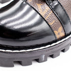 Louis Vuitton Star Trail Ankle Monogram Canvas Leather Heel Boots
