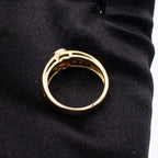 18k Yellow Gold Bezel Set Oval Ruby Diamond Ring