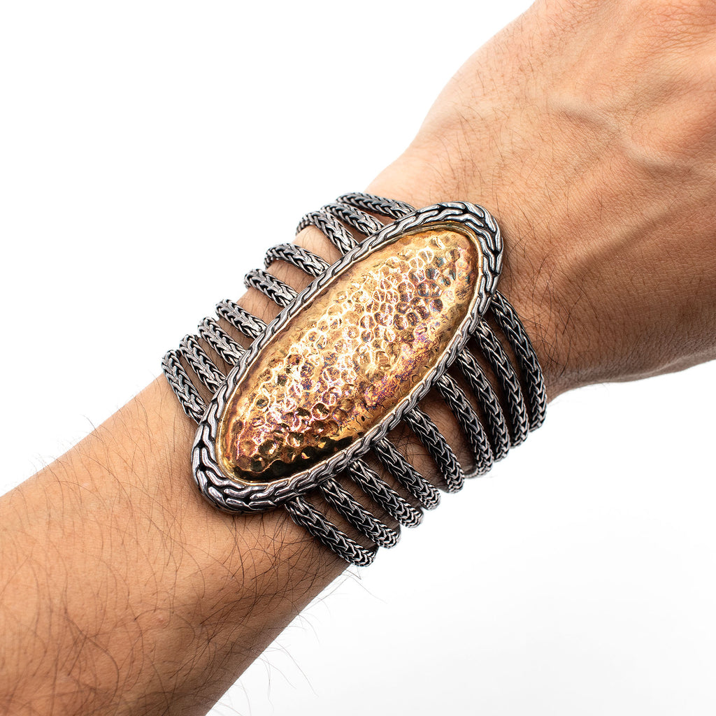 John Hardy 22k Sterling Silver Palu Strand Bracelet