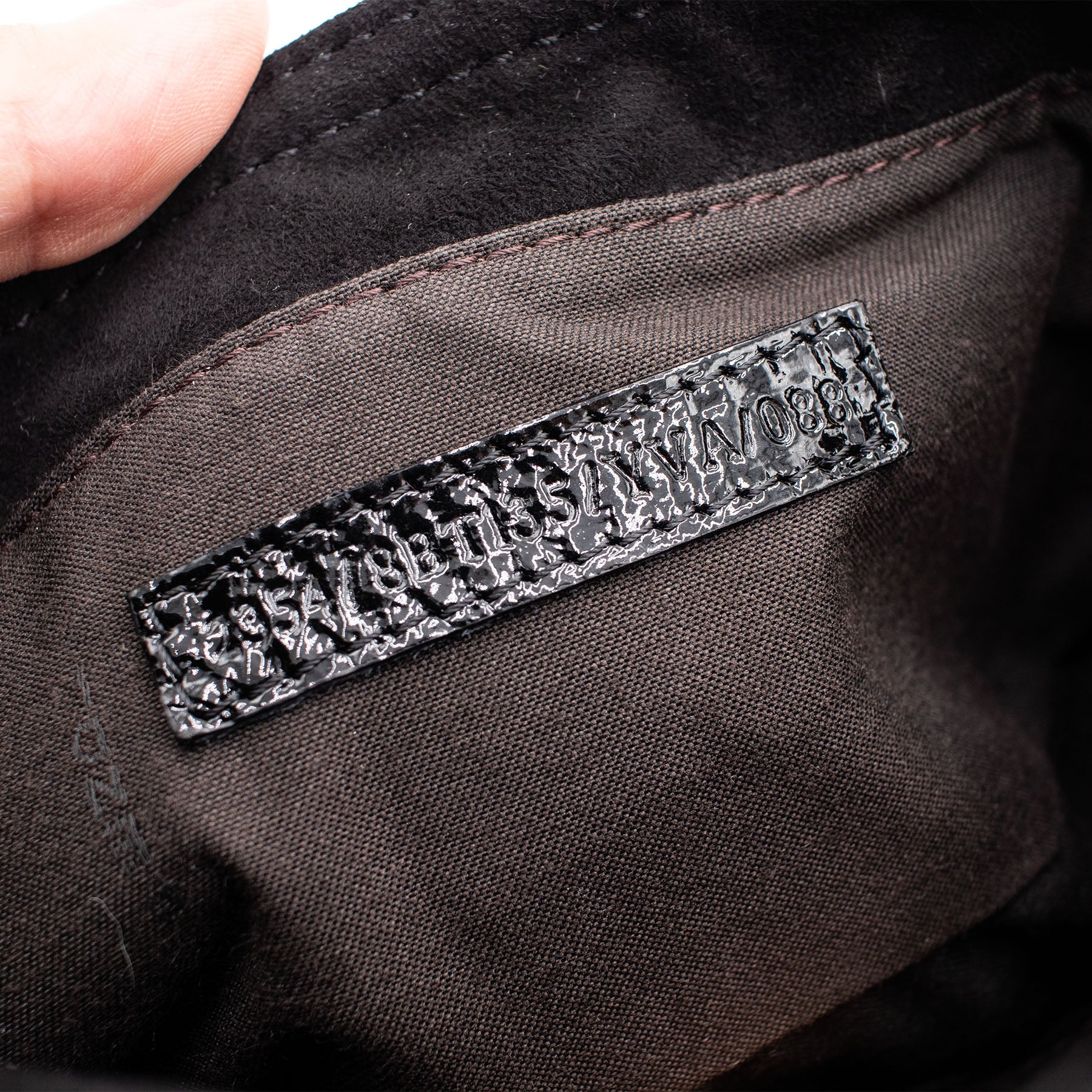 FENDI Patent Black Leather Clutch Handbag