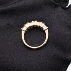 14k Yellow Gold Baguette Ruby & Diamond Ladies Band