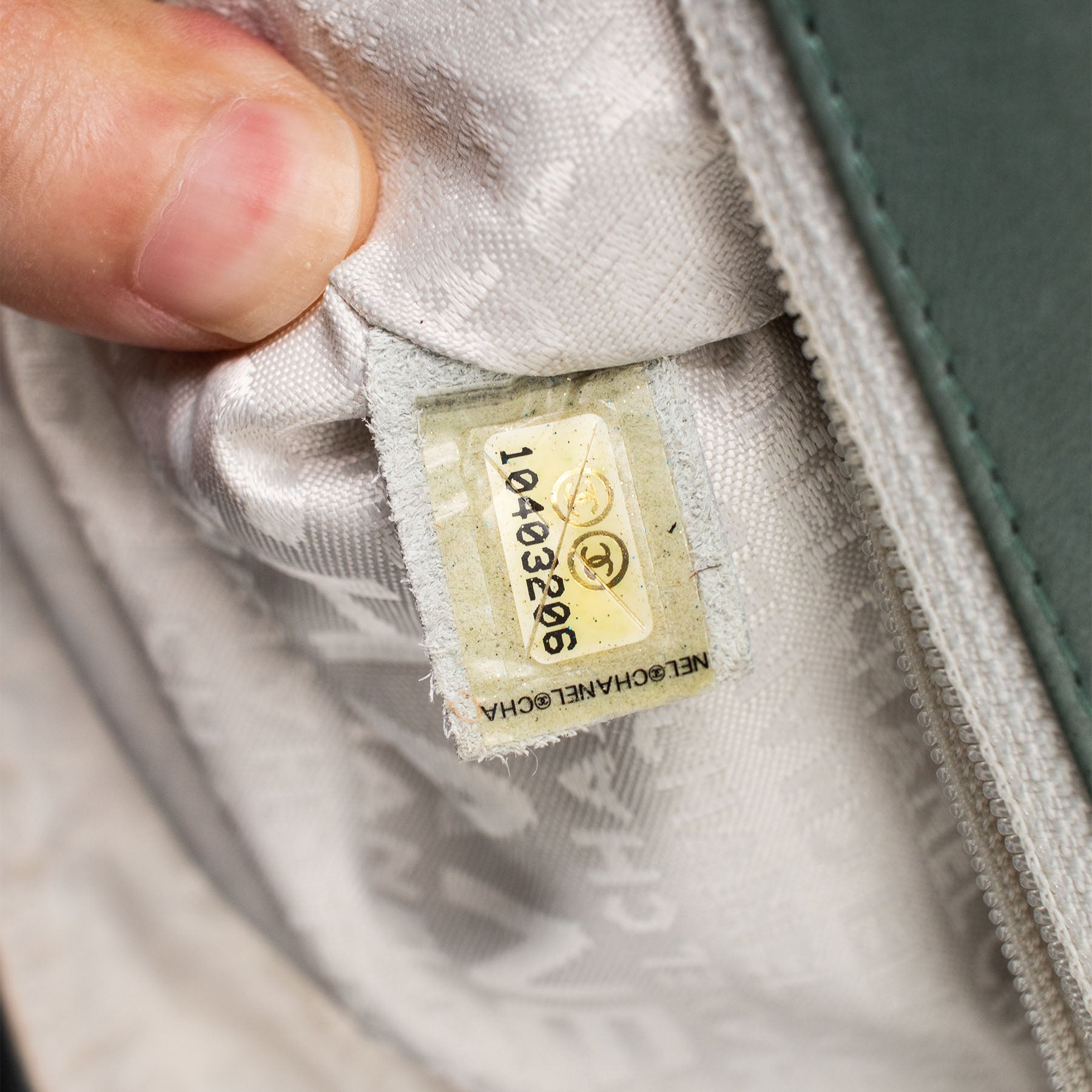 Chanel Lambskin Lady Quilted Graphic Single Flap Mint Color Handbag