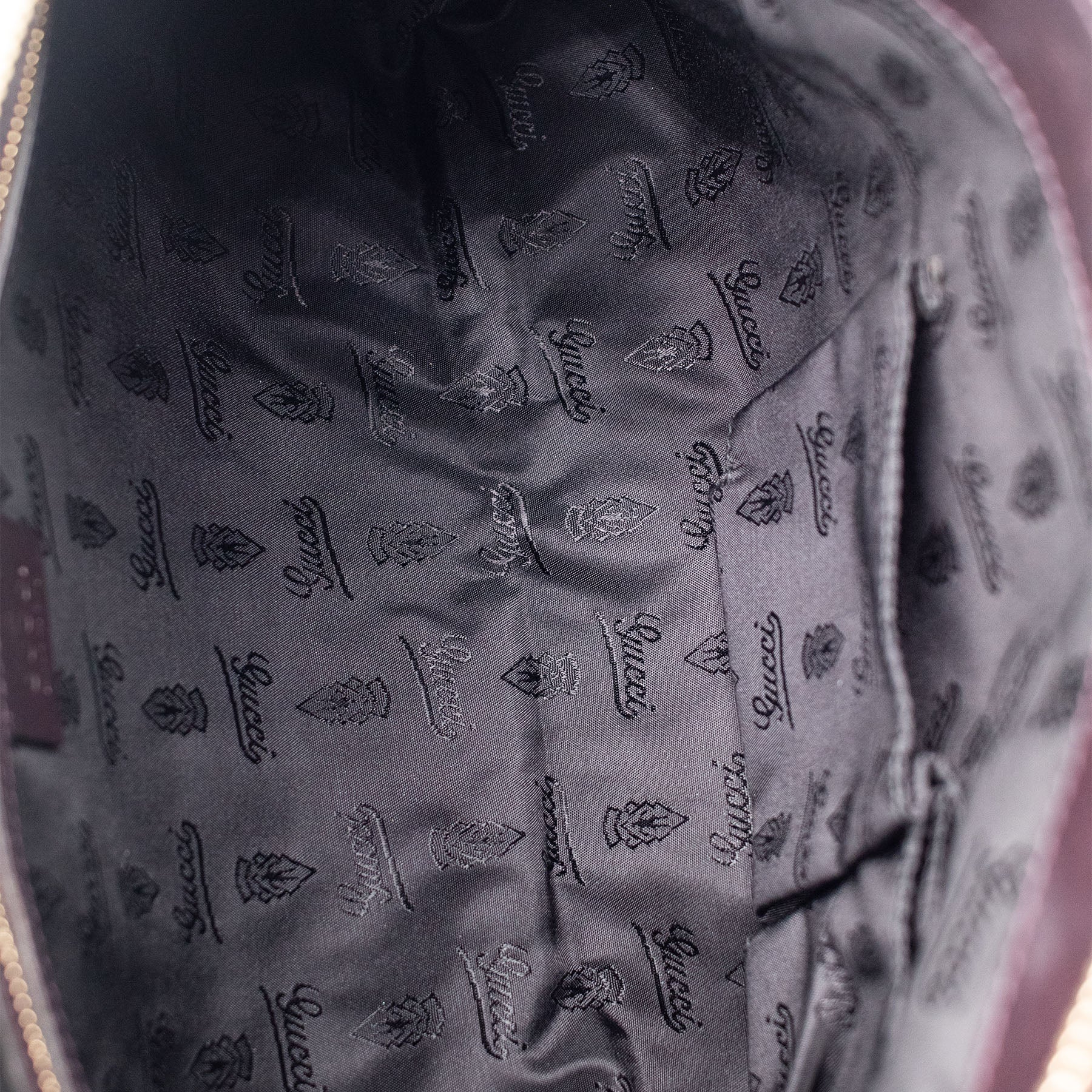 Gucci Hysteria Patent Grape Suede Clutch Handbag