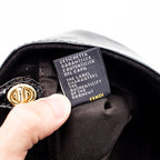 FENDI Patent Black Leather Clutch Handbag