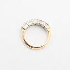 18k Two Tone 2ctw Princess Cut Diamond Ladies Wedding Band