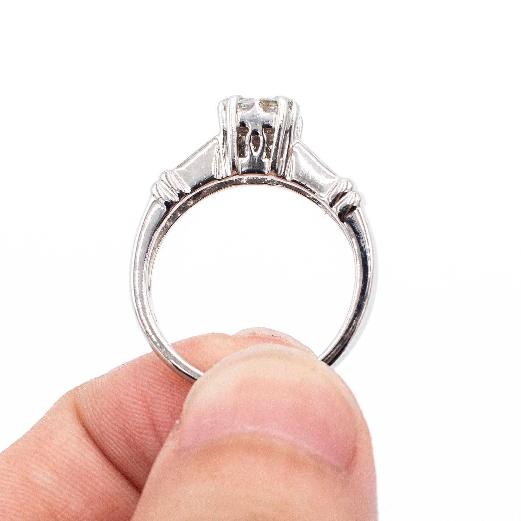 18k White Gold 1.2ctw Princess Cut Diamond Ring