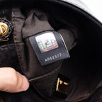 FENDI Patent Black Leather Clutch Handbag