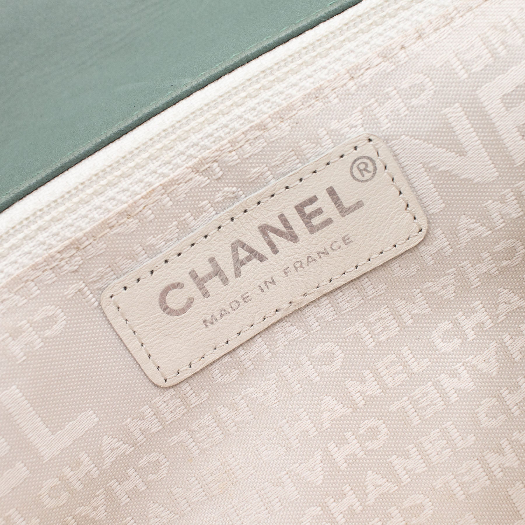 Chanel Lambskin Lady Quilted Graphic Single Flap Mint Color Handbag