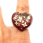 Louis Vuitton Heart Resin Monogram Ring