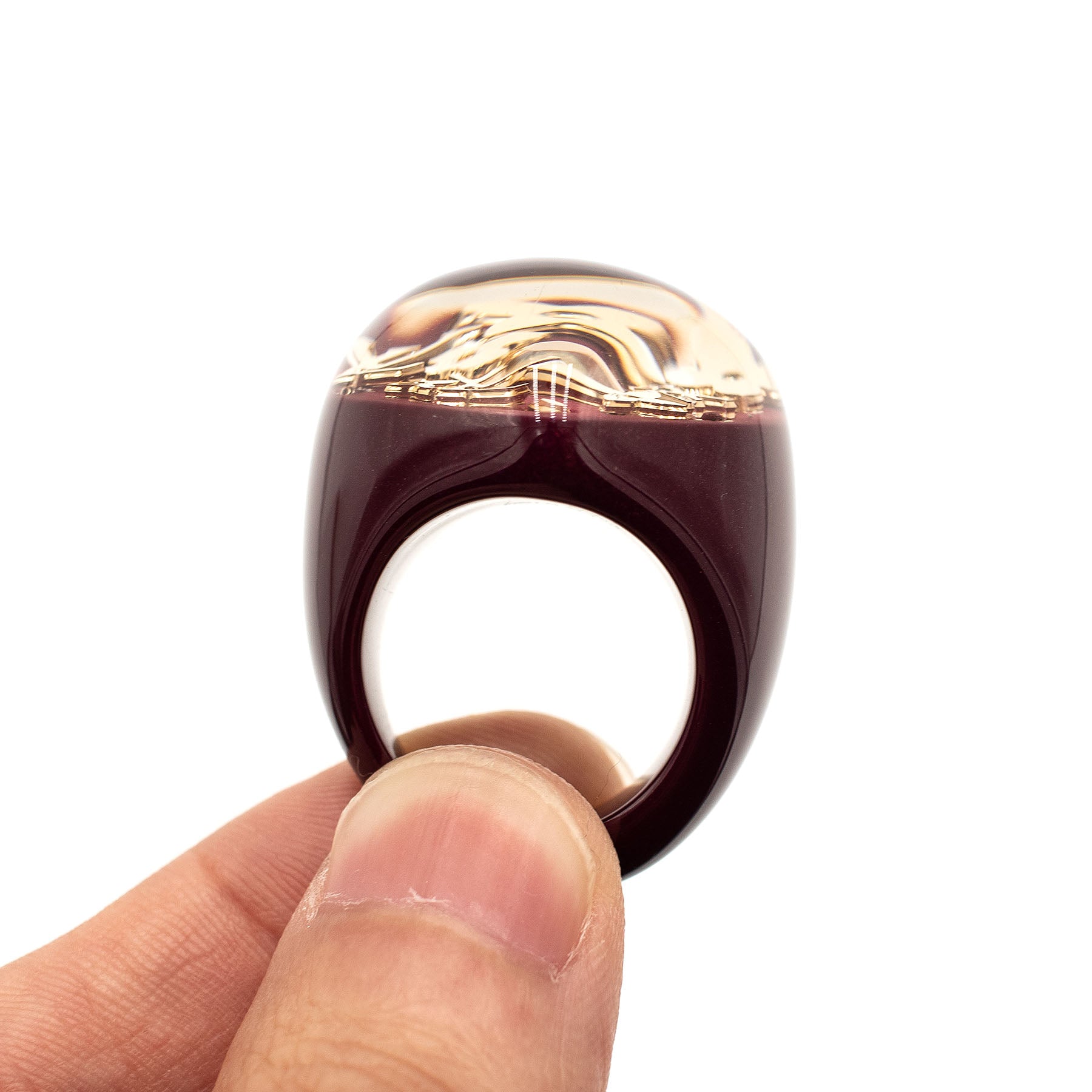 Louis Vuitton Heart Resin Monogram Ring