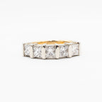 18k Two Tone 2ctw Princess Cut Diamond Ladies Wedding Band