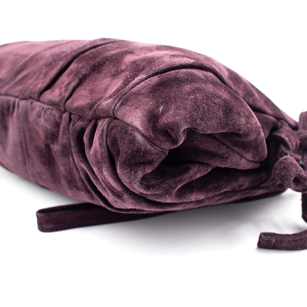 Gucci Hysteria Patent Grape Suede Clutch Handbag