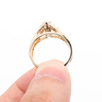 14k Yellow Gold 0.30ctw Marquise Cut Open Work Antique Ring