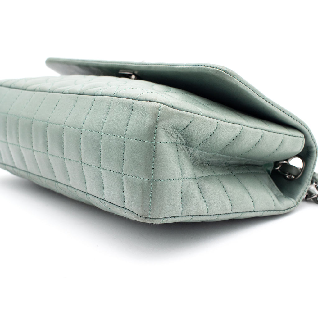 Chanel Lambskin Lady Quilted Graphic Single Flap Mint Color Handbag