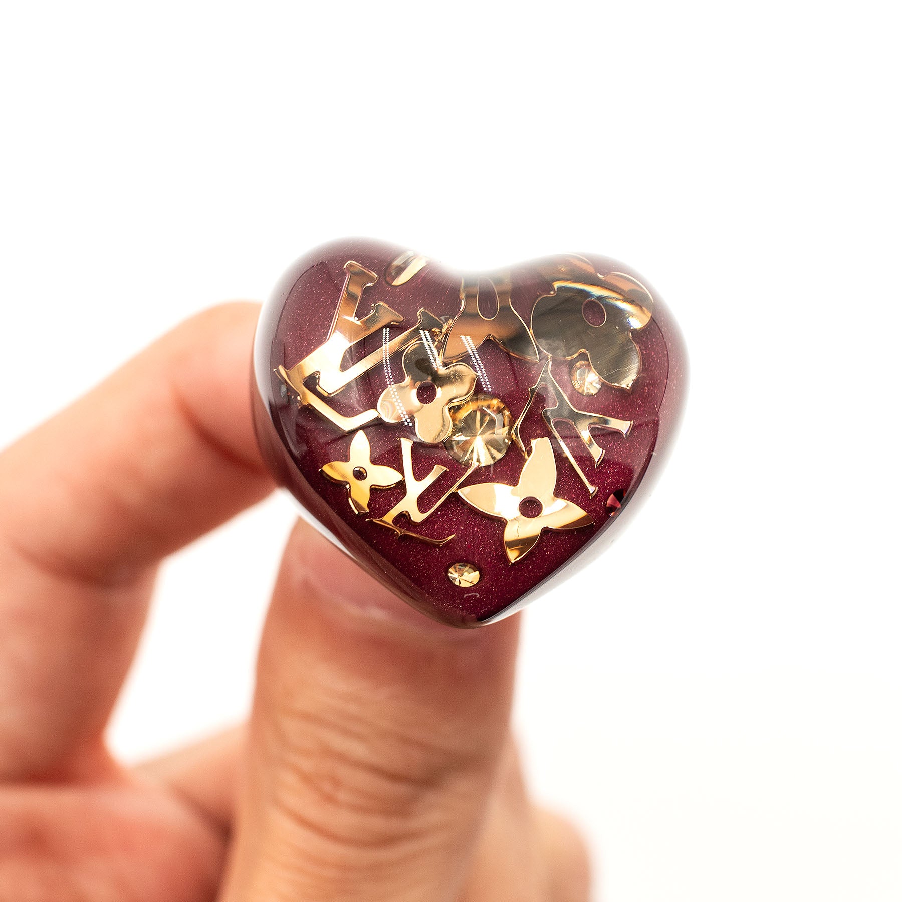 Louis Vuitton Heart Resin Monogram Ring