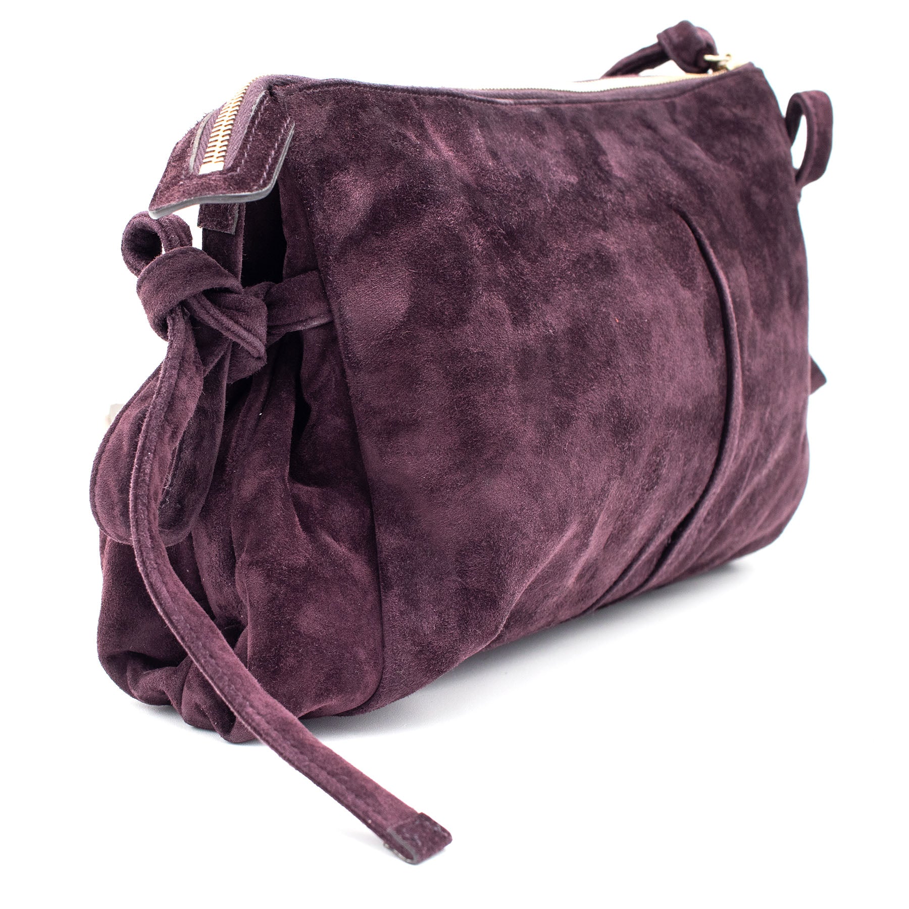 Gucci Hysteria Patent Grape Suede Clutch Handbag