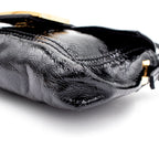 FENDI Patent Black Leather Clutch Handbag