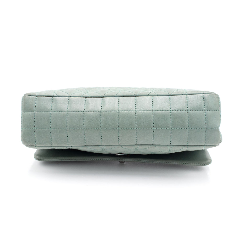 Chanel Lambskin Lady Quilted Graphic Single Flap Mint Color Handbag