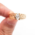 14k Yellow Gold 0.30ctw Marquise Cut Open Work Antique Ring