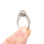 14k White Gold Diamond Engagement Ladies Ring