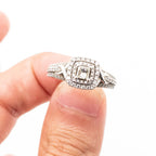 14k White Gold Diamond Engagement Ladies Ring