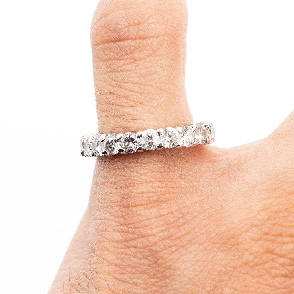 14k White Gold 0.50ctw Round Cut Diamond Ladies Band