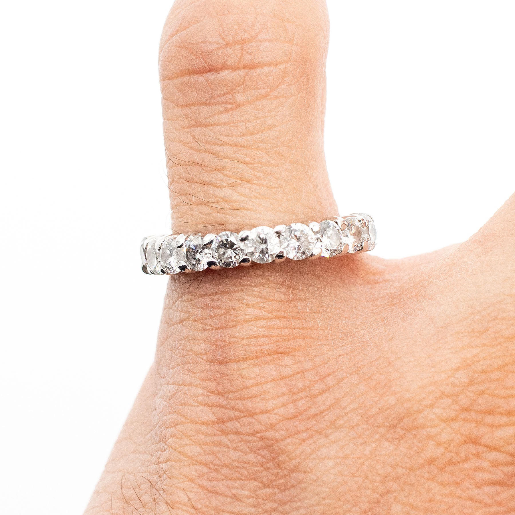 14k White Gold 0.50ctw Round Cut Diamond Ladies Band