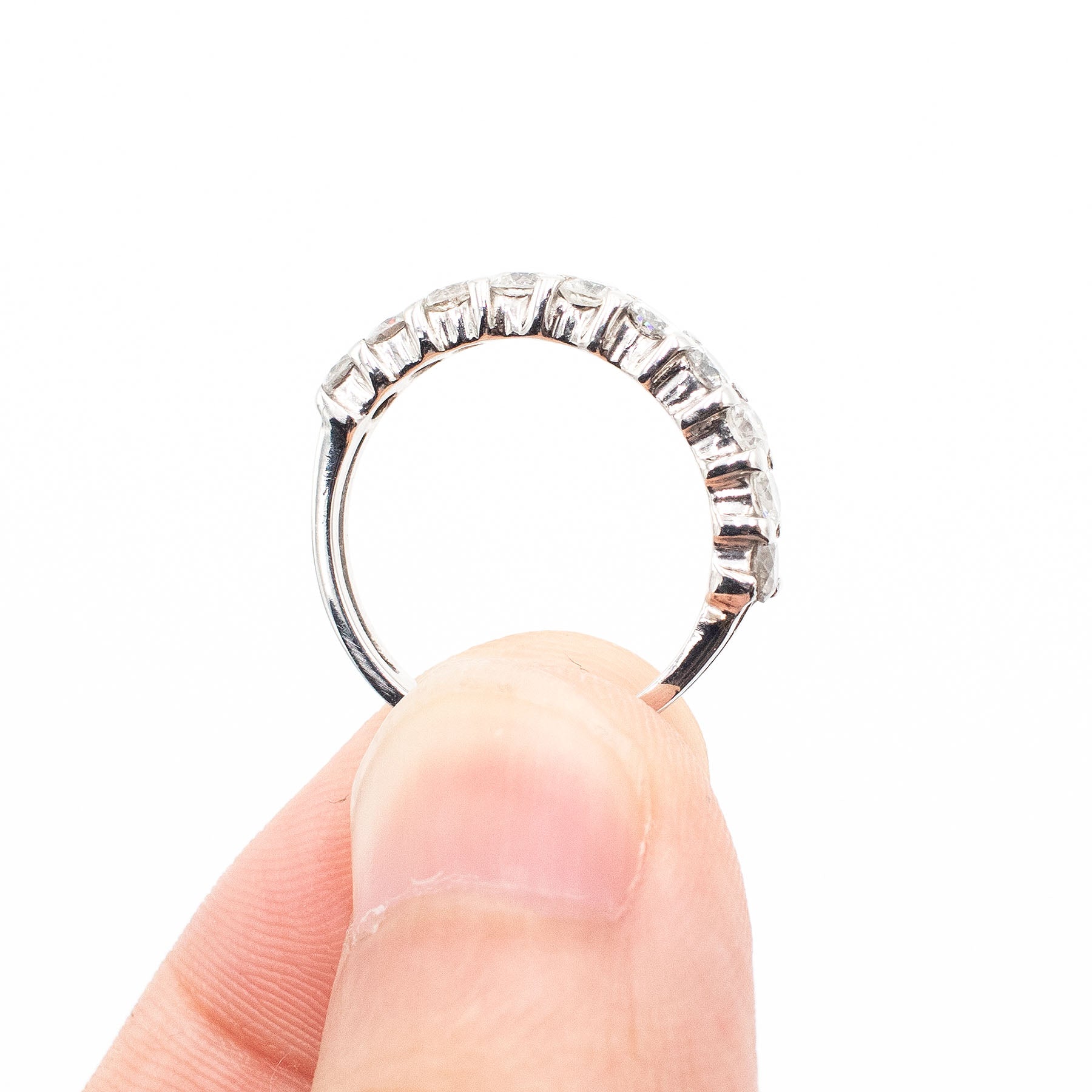 14k White Gold 0.50ctw Round Cut Diamond Ladies Band