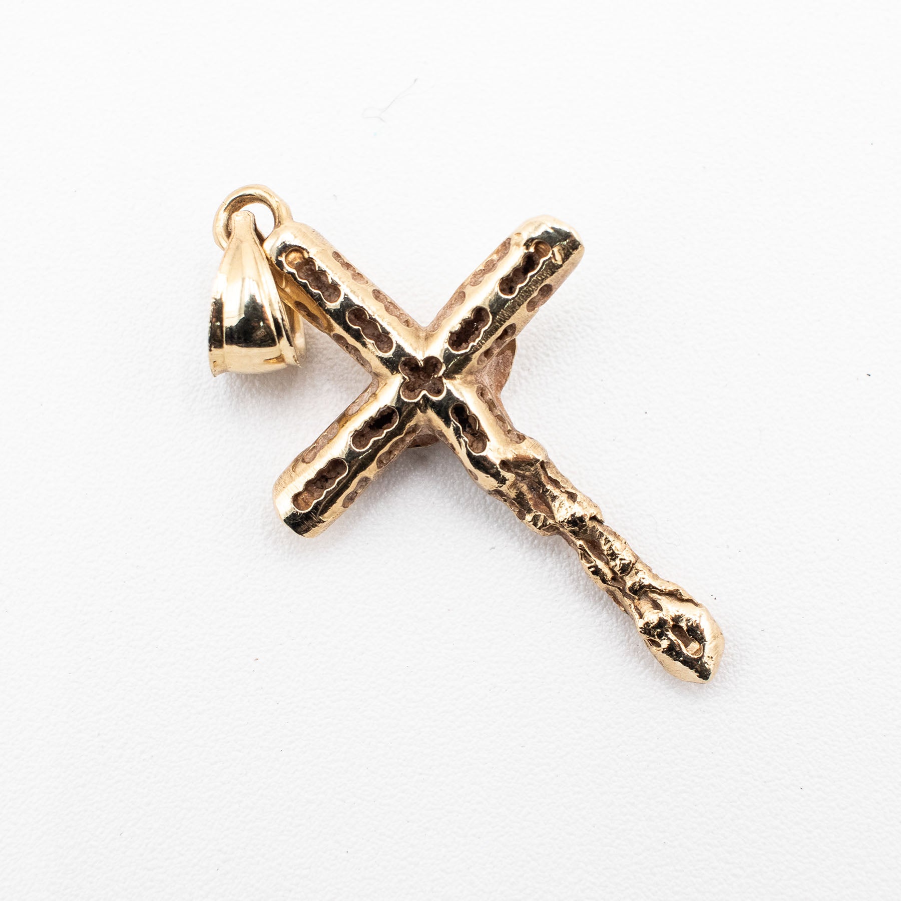 10k Yellow Gold Jesus Christ Cross Medium Pendant