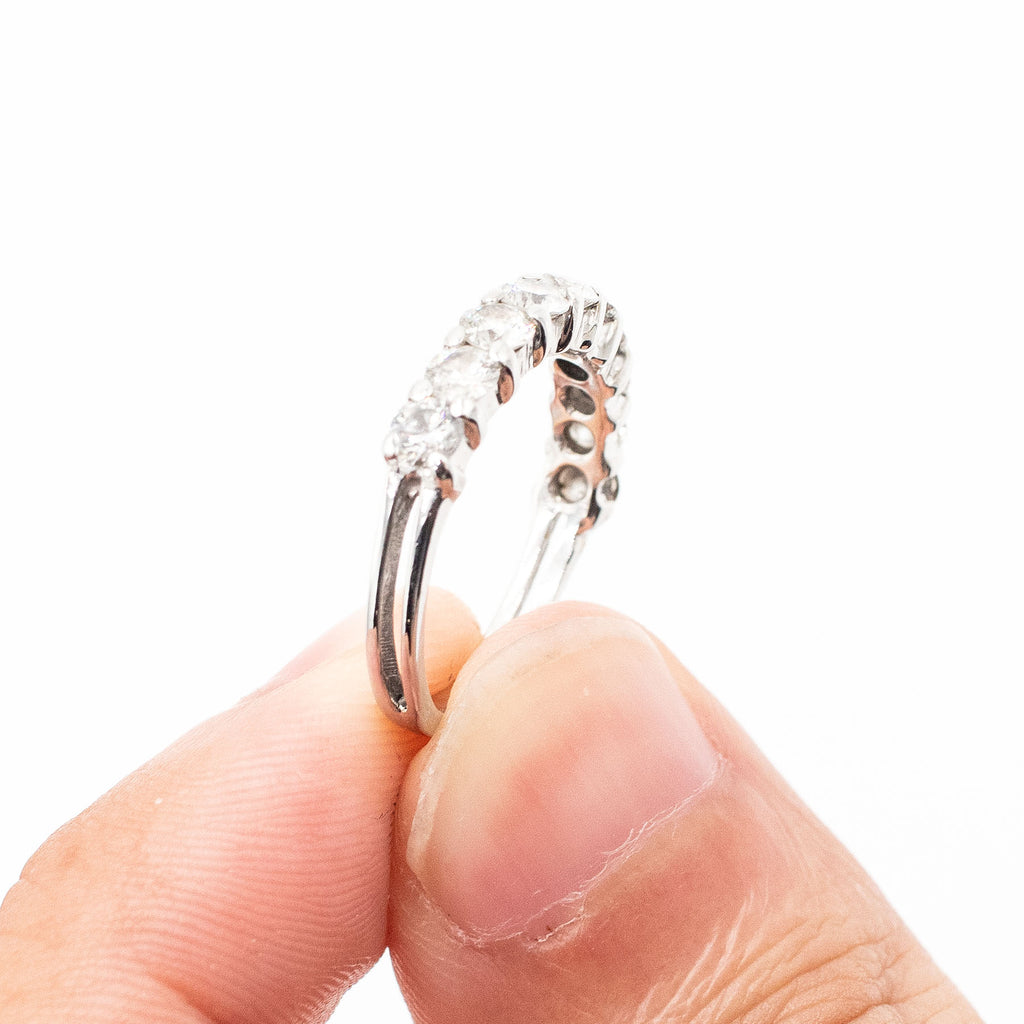 14k White Gold 0.50ctw Round Cut Diamond Ladies Band