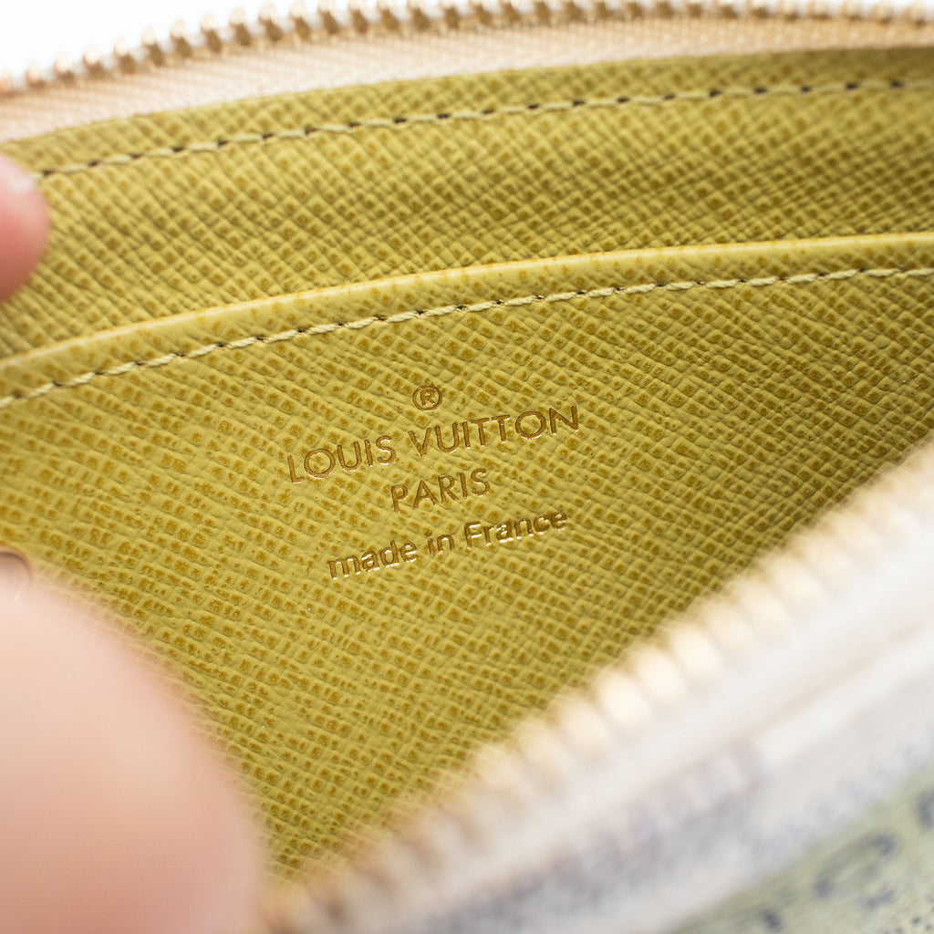 Louis Vuitton Damier Azur Coin Wallet with Keychain & Dustbag