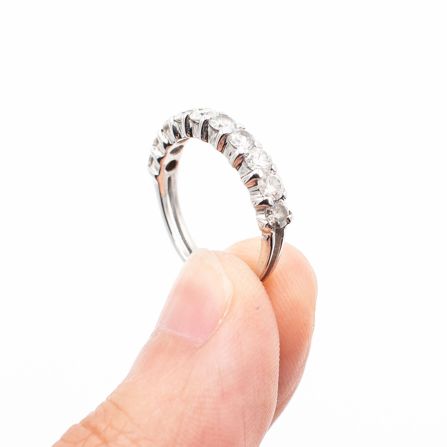 14k White Gold 0.50ctw Round Cut Diamond Ladies Band