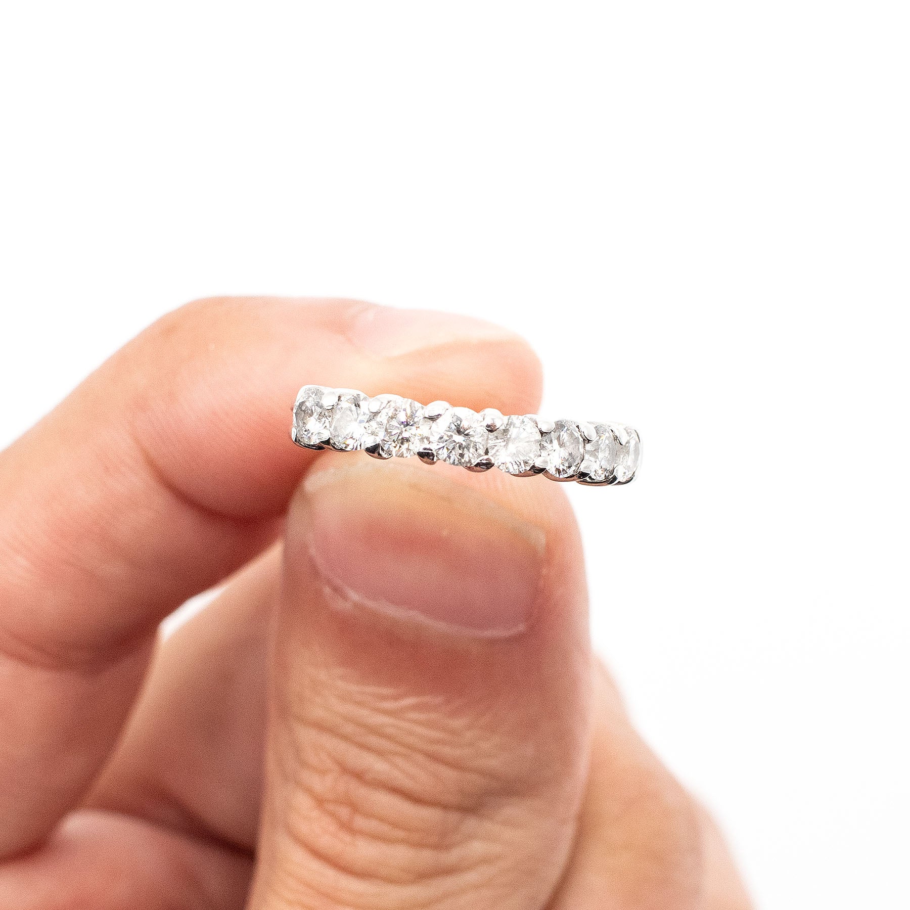 14k White Gold 0.50ctw Round Cut Diamond Ladies Band