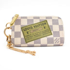 Louis Vuitton Damier Azur Coin Wallet with Keychain & Dustbag