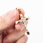10k Yellow Gold Jesus Christ Cross Medium Pendant