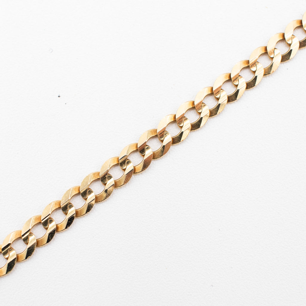 10k Yellow Gold 20 inch Curb Link Chain Necklace