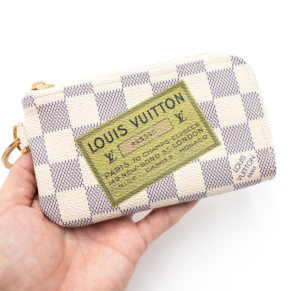 Louis Vuitton Damier Azur Coin Wallet with Keychain & Dustbag
