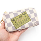 Louis Vuitton Damier Azur Coin Wallet with Keychain & Dustbag