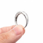 14k White Gold Princess Cut Bezel Set Diamond Band