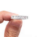 14k White Gold Princess Cut Bezel Set Diamond Band