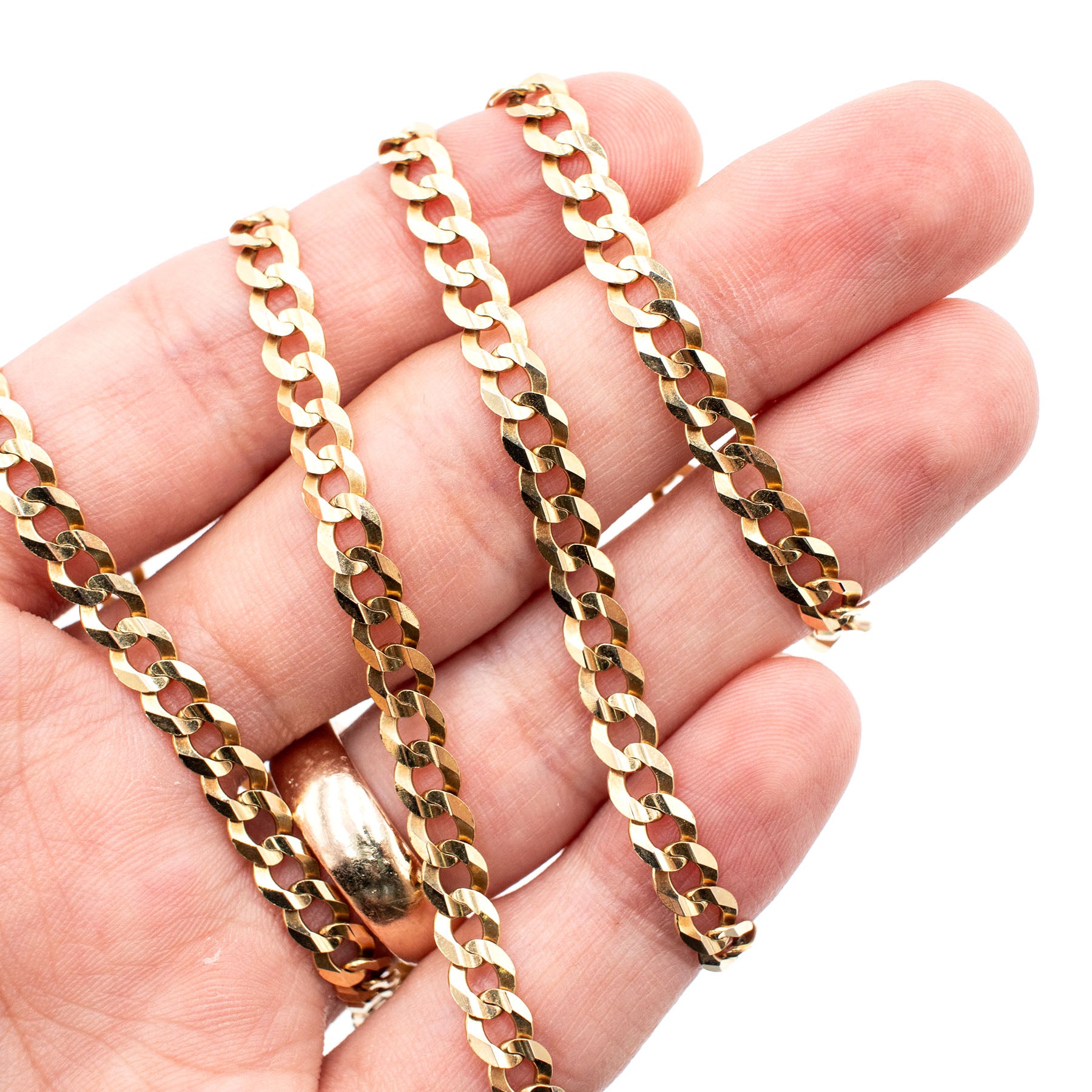 10k Yellow Gold 20 inch Curb Link Chain Necklace