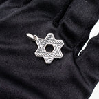 David Yurman Sterling Silver Black Stones Star Of David Pendant