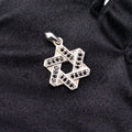 David Yurman Sterling Silver Black Stones Star Of David Pendant