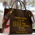 Gucci Cabas Brown Leather Tote Handbag