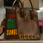 Gucci Cabas Brown Leather Tote Handbag