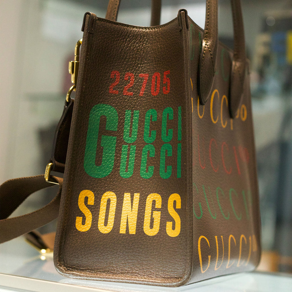 Gucci Cabas Brown Leather Tote Handbag