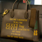 Gucci Cabas Brown Leather Tote Handbag