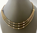 18kt Yellow Gold Necklace With Bezel Set Diamonds