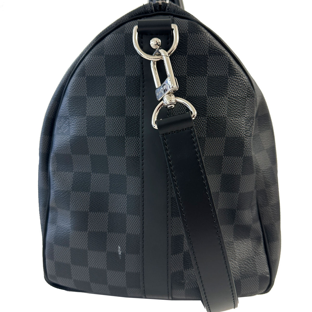 Louis Vuitton Keepall Damier graphite Bandouliere Duffle Black Canvas Bag